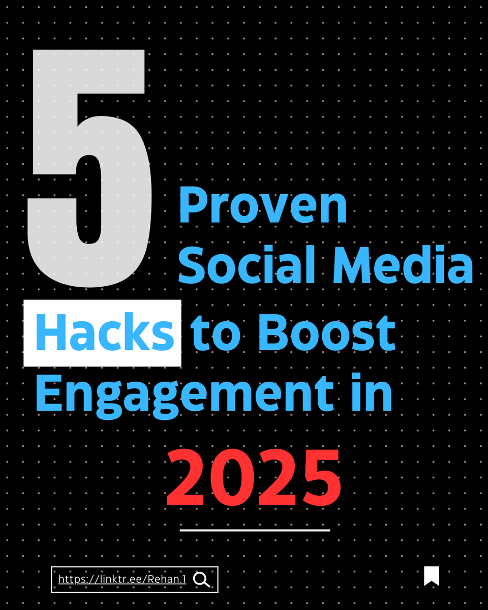 MdRehan100's tweet photo. 🚀 Boost Your Social Media Engagement in 2024! 🚀
Are you ready to take your social media game to the next level? Apply these five tips to enhance your strategy.

#SocialMediaStrategy #DigitalMarketingTips #SocialMediaHacks #DigitalMarketingTips #SocialMediaHacks #ContentCreation https://t.co/QncG8wRTbH