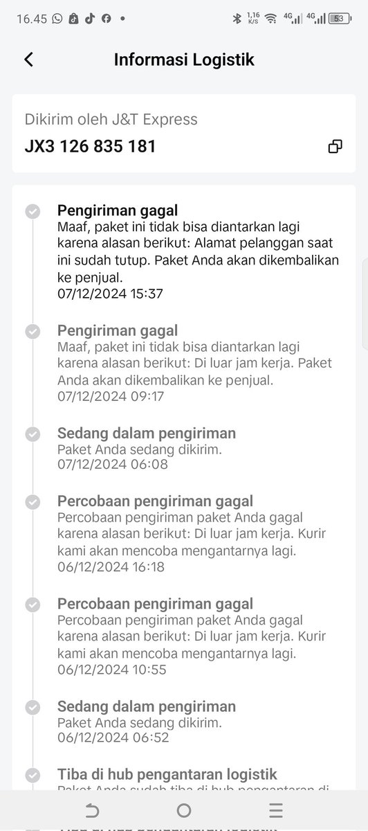 johny_aja's tweet photo. @jntexpressid Padahal di rumah bukan toko atau kios .... Terbaik kau jnt.... https://t.co/Wx5tcWlenn