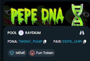 PDNASOL's tweet photo. Dexstools just got UPDATED ❗️ 
Are you ready for Pepe’s DNA to rewrite the meme code? Let the evolution begin! https://t.co/Q8nREB4cMw