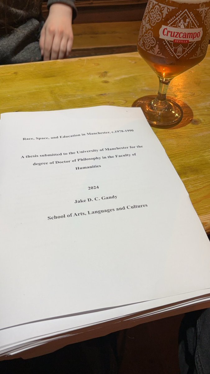Passed my viva yesterday! A huge thank you to my examiners <a href="/jackdanielwebb/">Jack Webb</a> and Kennetta Hammond Perry and of course my wonderful supervisors Max Jones and Kerry Pimblott! Very grateful for all the wonderful people I have met along the way at @UoMhistdept. Now to celebrate…