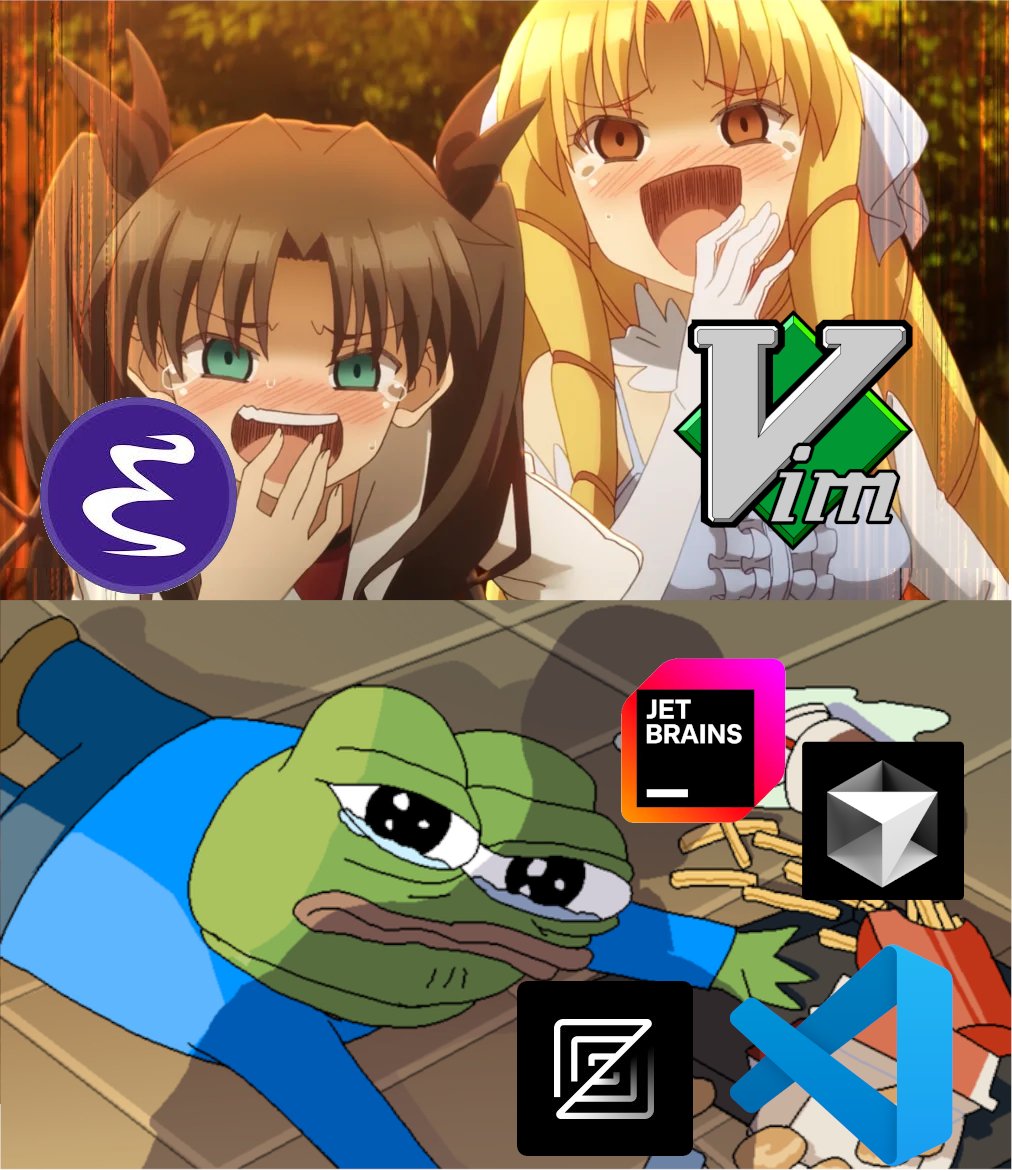 WagieWeeb's tweet photo. Maybe emacs and vim can agree on something https://t.co/rYDwpbSZbF
