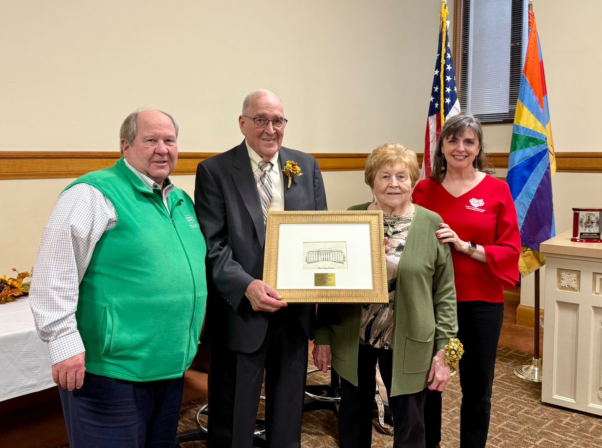 CherylSubler's tweet photo. Yesterday, the successful @OHCounties & @CEAOhio Conference came to a close! 🎉 We honored Jerry Laffin for an incredible 44 years of service as Mercer County Commissioner. A true leader, mentor, and friend. 🏆👏 #Leadership #OhioCounties https://t.co/njoC5UXDQA