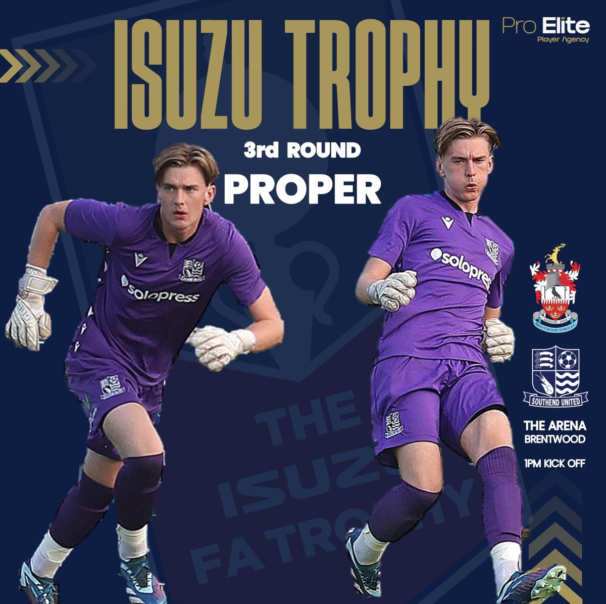 ProElite442's tweet photo. Good luck Charlie Brown, our Southend Utd U19 shot stopper, named on the bench today for the first team 💪⚽ 
Great work Chaz! 👏 https://t.co/PopYks2ymm