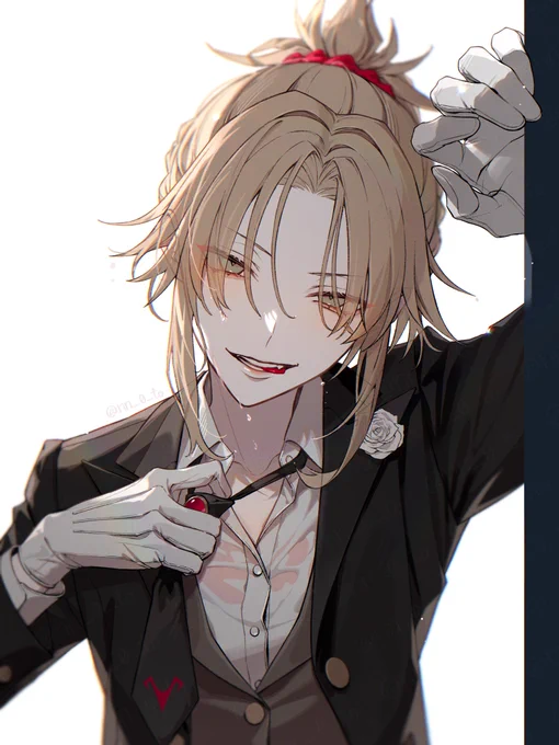 モーさん 濡れた服ってすぐにでも脱ぎたいよね(ダークモード推奨)#FGO  モードレッド 