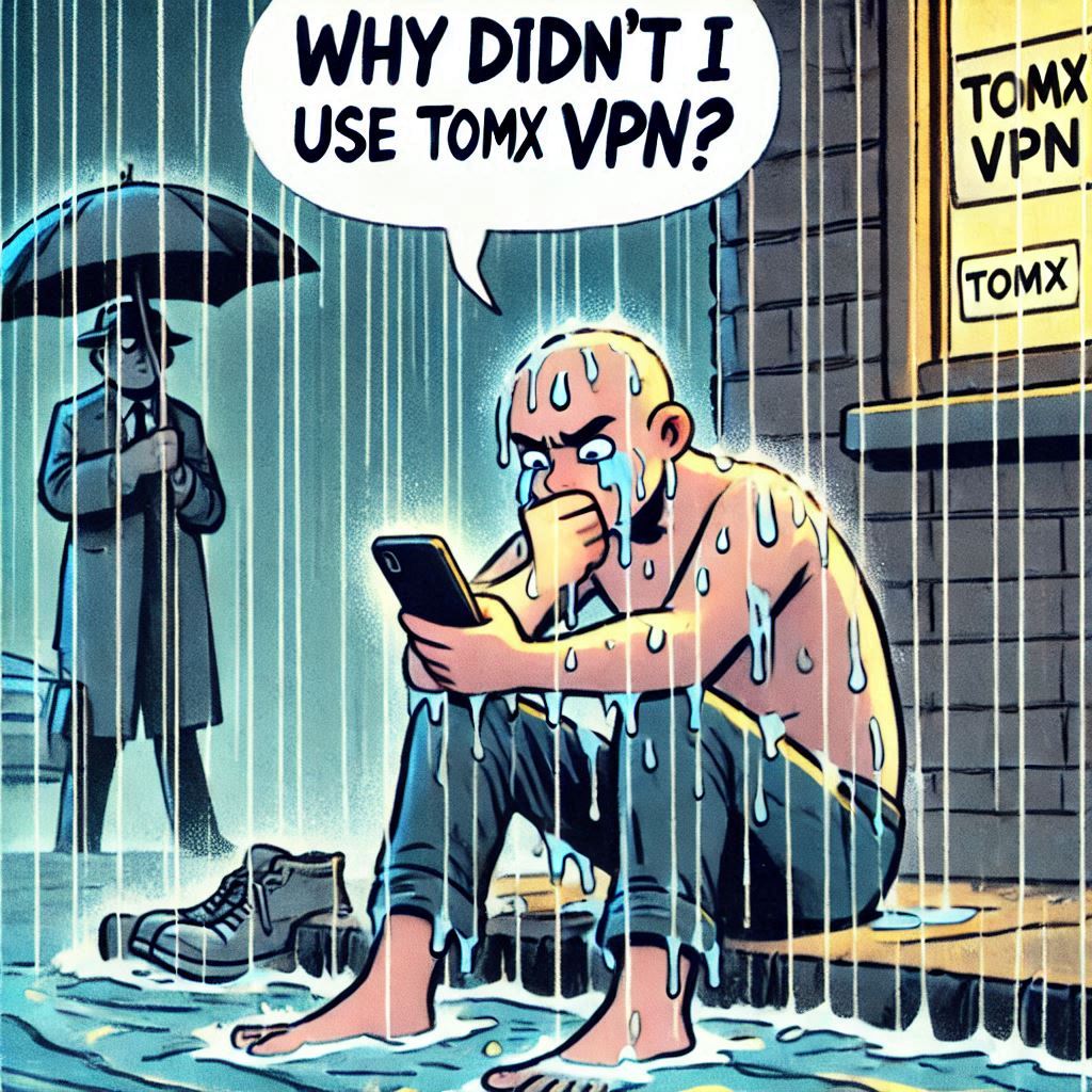TomX_VPN's tweet photo. When you realize using public Wi-Fi without TOMX VPN is like going outside without an umbrella in a storm.#TOMXVPN #StaySecure https://t.co/mr886ebQYc