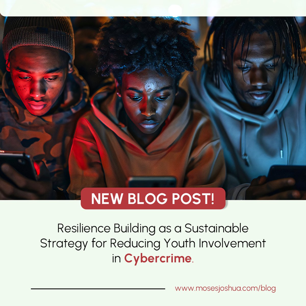 Youth are the backbone of #innovation, but #cybercrime diverts their talents from progress to harm. Preventive measures like resilience building can help them resist this path and create solutions for society.

Read my thoughts on this urgent issue: mosesjoshua.com/cybercrime-res…