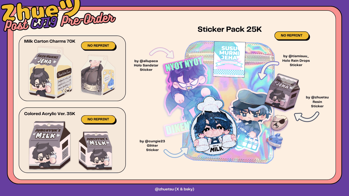 zhuetsu's tweet photo. 🩷 Susu Murni Jeha Limited Collab Merch 🩷
Fandom: ORV

⚠️Leftover stock! If you want this one, please ask for the stock first okk.

#CF19Catalogue #postCF19 https://t.co/typoUFTycW