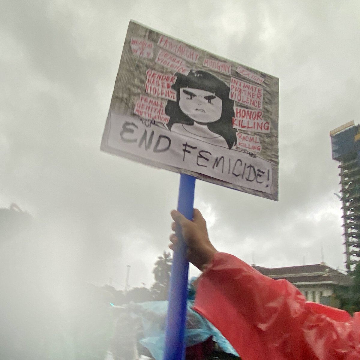 s00pi__'s tweet photo. Dari kering hingga basah terus melawan! #WMJ2024 Akhiri femisida &amp; berbagai jenis kekerasan berbasis gender! ✊🏽🔥 https://t.co/3a6CtOalQc