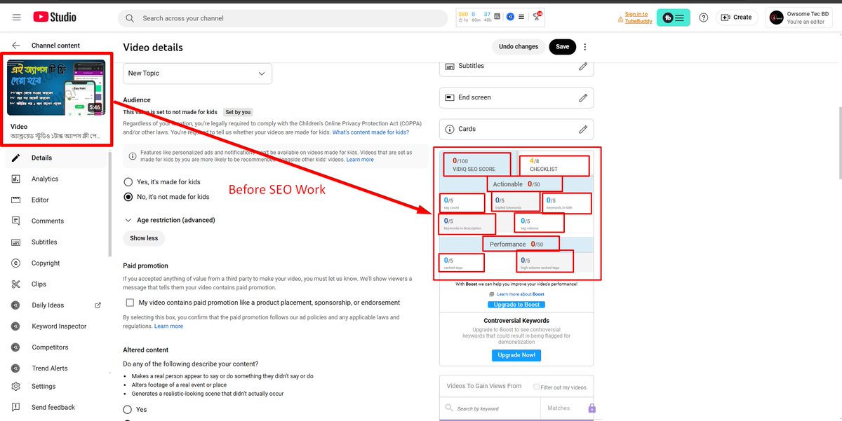 md_moshiur65's tweet photo. YouTube Video SEO work proof.👍 https://t.co/oKRcIfC7Xy