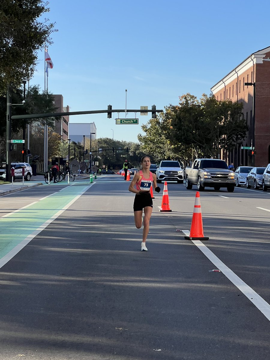 trackshack's tweet photo. Amanda Vestri heads to the finish line. #OUCHalf https://t.co/7Fj4S95MNM