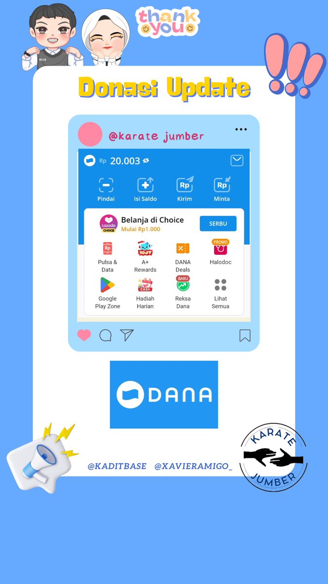 kaditbase's tweet photo. [Donation Update]

Halo teman-teman, berikut update project "Karate Jumber"✨✨

Hingga saat ini telah terkumpul Rp 413.706. Kami akan memberikan update hingga berakhirnya donasi, terima kasih banyak🤍🤍

@xavieramigo_
#kaditygy #xavieranation #KaditSparksofHope #XaringisCaring https://t.co/0OOAF7l6XW