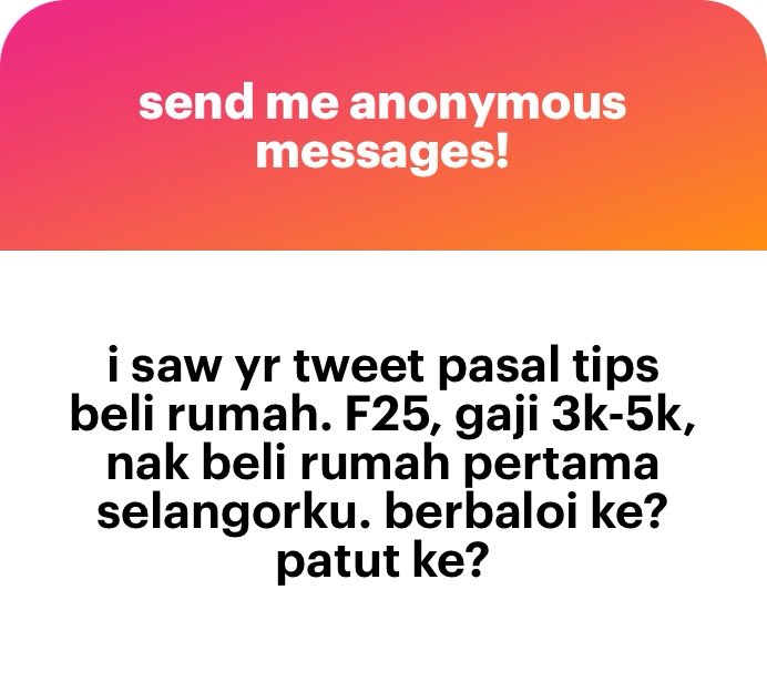 ammarFRS's tweet photo. Foa, selangorku, rumawip dan all gov initiative ni, the objective is actually to increase the home ownership for those in middle-class.

So let’s assume anon mmg nak beli utk duduk sendiri/with family. 

Berbaloi tak korg rasa? 🤔 https://t.co/f09qOaYTBq