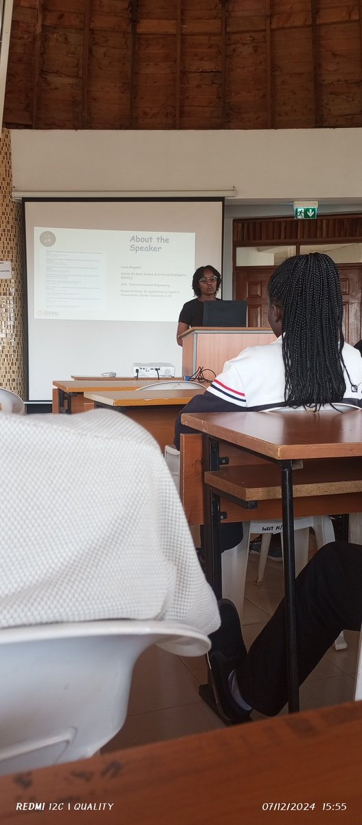Have you ever been taught about AI and how you can use it and leverage it to fit your needs either in Machine Learning or Data science?

@lornamugambi is explaining this

<a href="/RConsortium/">R Consortium</a> 
<a href="/dsaic_dekut/">Data Science and Artificial Intelligence Club</a> 
<a href="/DeKUTkenya/">Dedan Kimathi University of Technology</a>