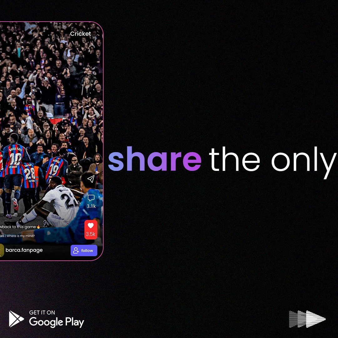 Deepstory_app's tweet photo. Swipe left to relive the moments that matter most to you. Whether you're here for the Camp Nou cheers or the Bernabéu roars, Deepstory delivers the videos that match your passion.

Download Deepstory! 

Available on Google Play!

#deepstory #swipeleft #leftswipe #socialmedia https://t.co/T1tyqS2u21