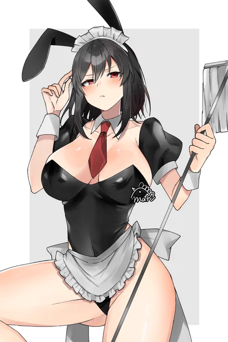 メイドバニー山城ッ!(リプ来たキャラをランダムに描いてます) 