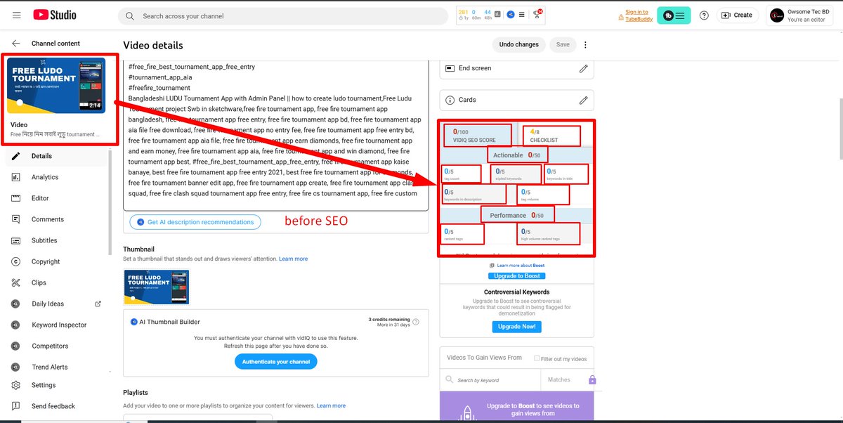 md_moshiur65's tweet photo. If you think that you need to do SEO for your videos. So, kindly hire with me. I always work with trusting my every client. One of these is my work proof. https://t.co/elrJvsmOcG