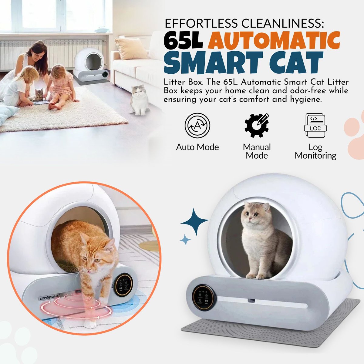intimate_pets_'s tweet image. Say goodbye to scooping! 🗑️✨ The 65L Automatic Smart Cat Litter Box keeps your home clean and odor-free while ensuring your cat’s comfort and hygiene. 🐱💎
-
Shop Now! intimatepets.com
.
.
.
.
#SmartLitterBox #CatCare #OdourFree #SelfCleaning #PetHygiene #CleanHome
