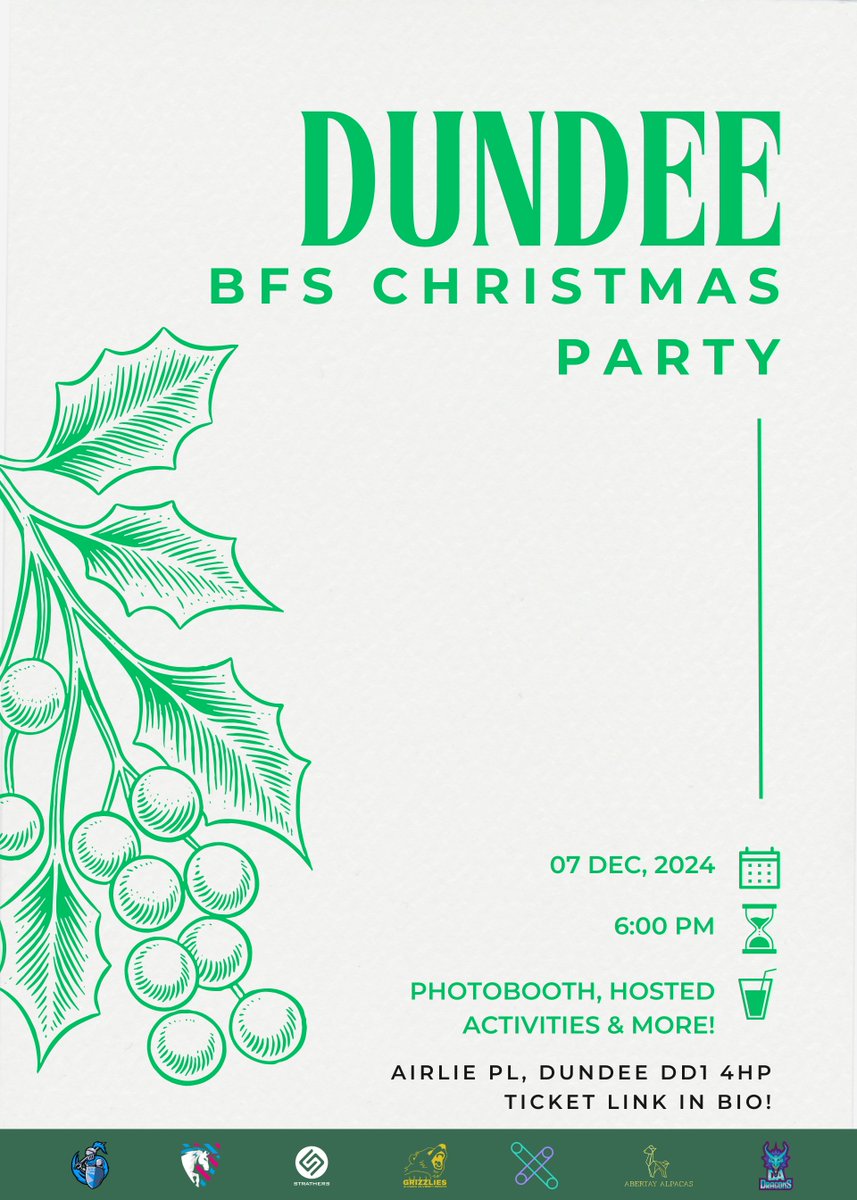 Dundee are you ready!? 

Tonight is the official BFS Christmas party! If you havent got your ticket yet, make sure to grab yours for just £5 at: eventbookings.com/b/event/bfs-co…
