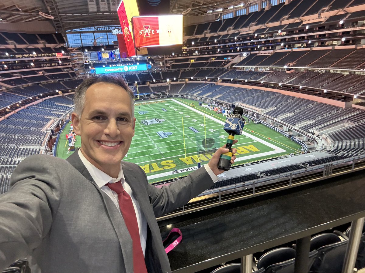 scottreister's tweet photo. First #Cyclones tailgaters have arrived! Join @JeffDubrofKCCI  @SEhrhardtKCCI  and I live on @KCCINews  from 8-9 and again 10-11 from the #Big12Championship. Predictions? https://t.co/XTWphpUORk
