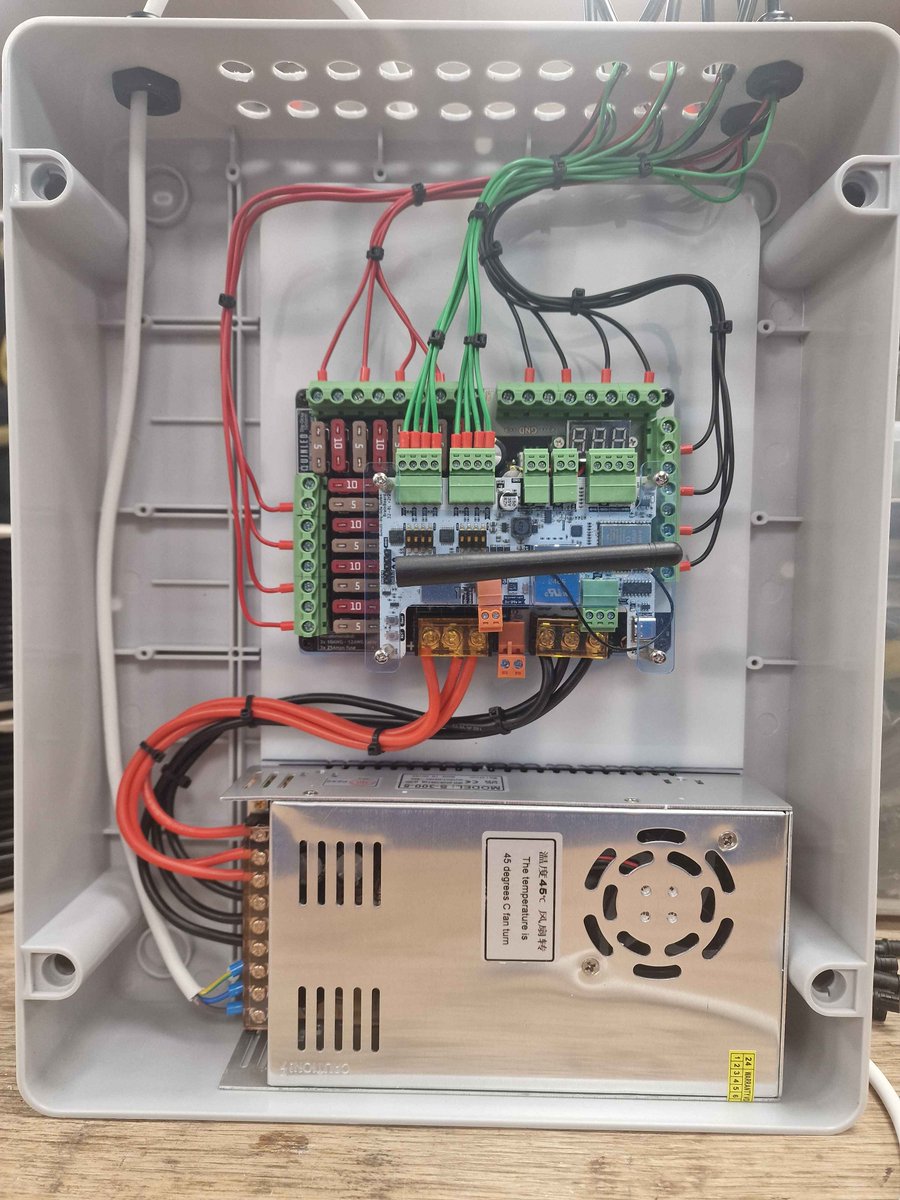 CDFMakerspace's tweet photo. Our member Brady's setup - 'QuinLED Dig-Octa [WLED] controller, Power-7 and 5v 60A power supply, this will form the basis of my Christmas lights display.' 💡More pictures coming soon! Join our Discord to see more: https://t.co/q4SLCmqPXd https://t.co/F0PYLHuNDN