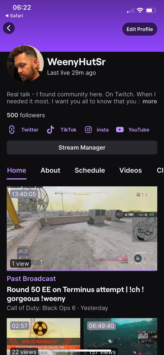 Today marks a kind of crazy time for me. 500 beautiful strangers, all coming to hang out together. You’re a bigger blessing than you know and I can’t wait to see where this journey leads! Thank you all for being a part of the first 500

24hr stream UNLOCKED.

Details to come soon