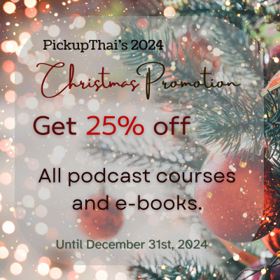 Learn real Thai the fun way with PickupThai.
Buy today, get 25% off all podcast courses and ebooks!
pickup-thai.com/pickupthais-20… 
.
Try our 9 free samples today!
pickup-thai.com/free-samples
.
#learnThai #Thaipodcast #Thailanguage #Thailand