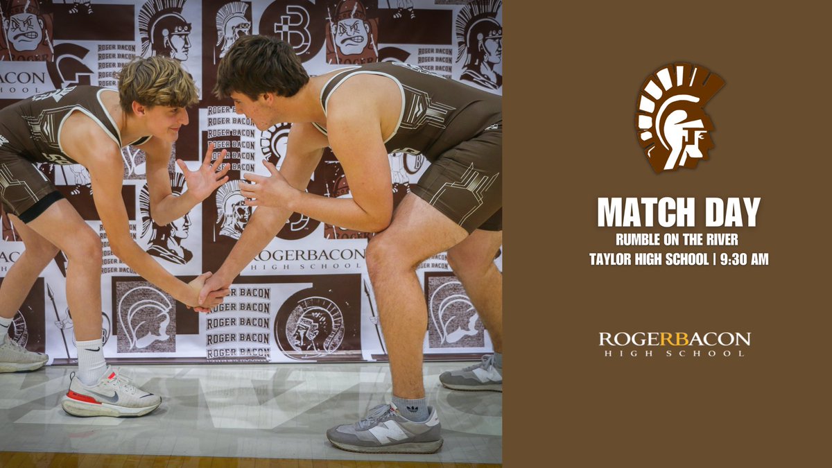 Goodluck to Roger Bacon Wrestling at Rumble on the River today!

⌚️ 9:30 AM

#HailSpartans | <a href="/RogerBaconWrest/">RogerBacon Wrestling</a>