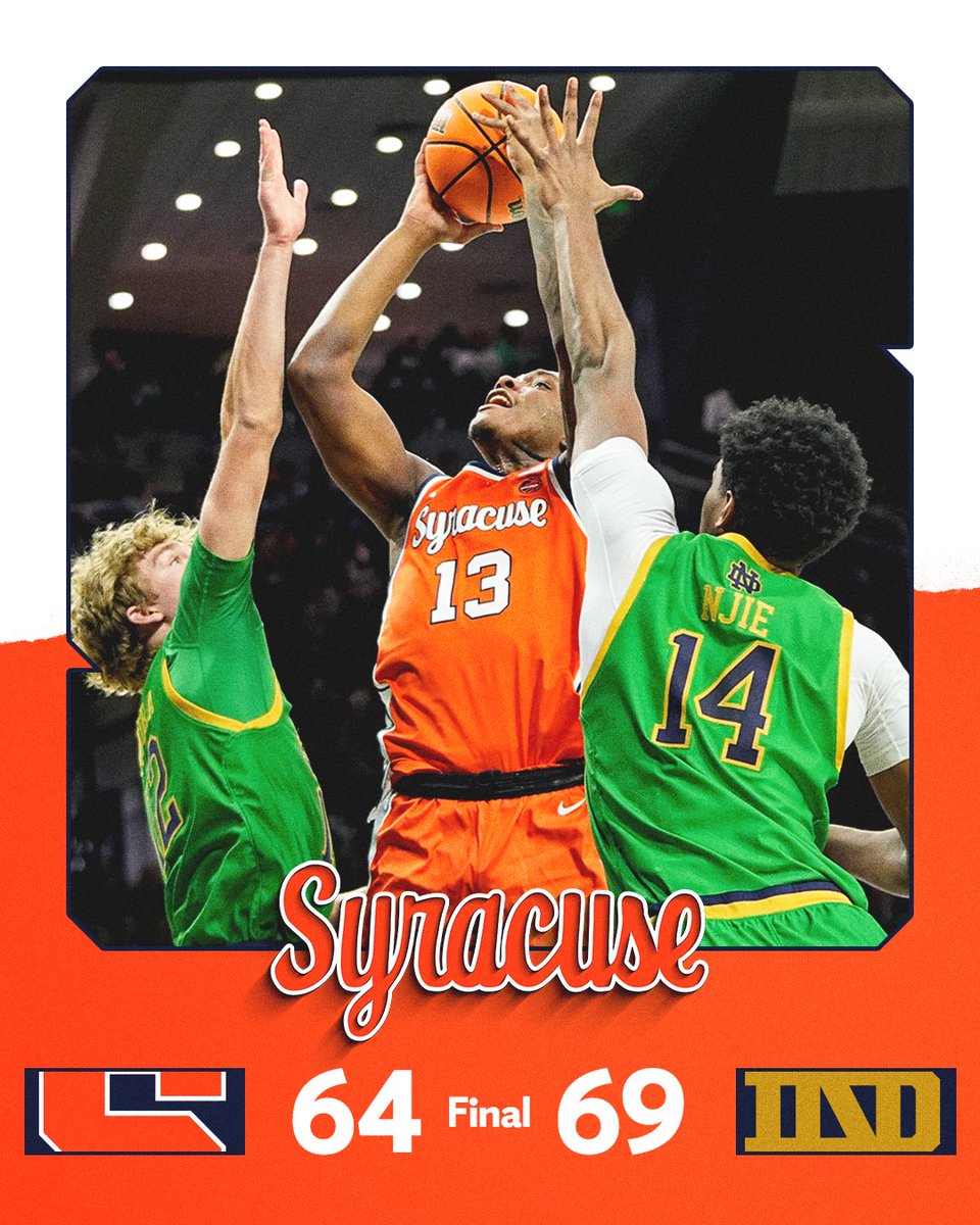 Cuse_MBB's tweet photo. Final from South Bend https://t.co/CjsEPTe6tf