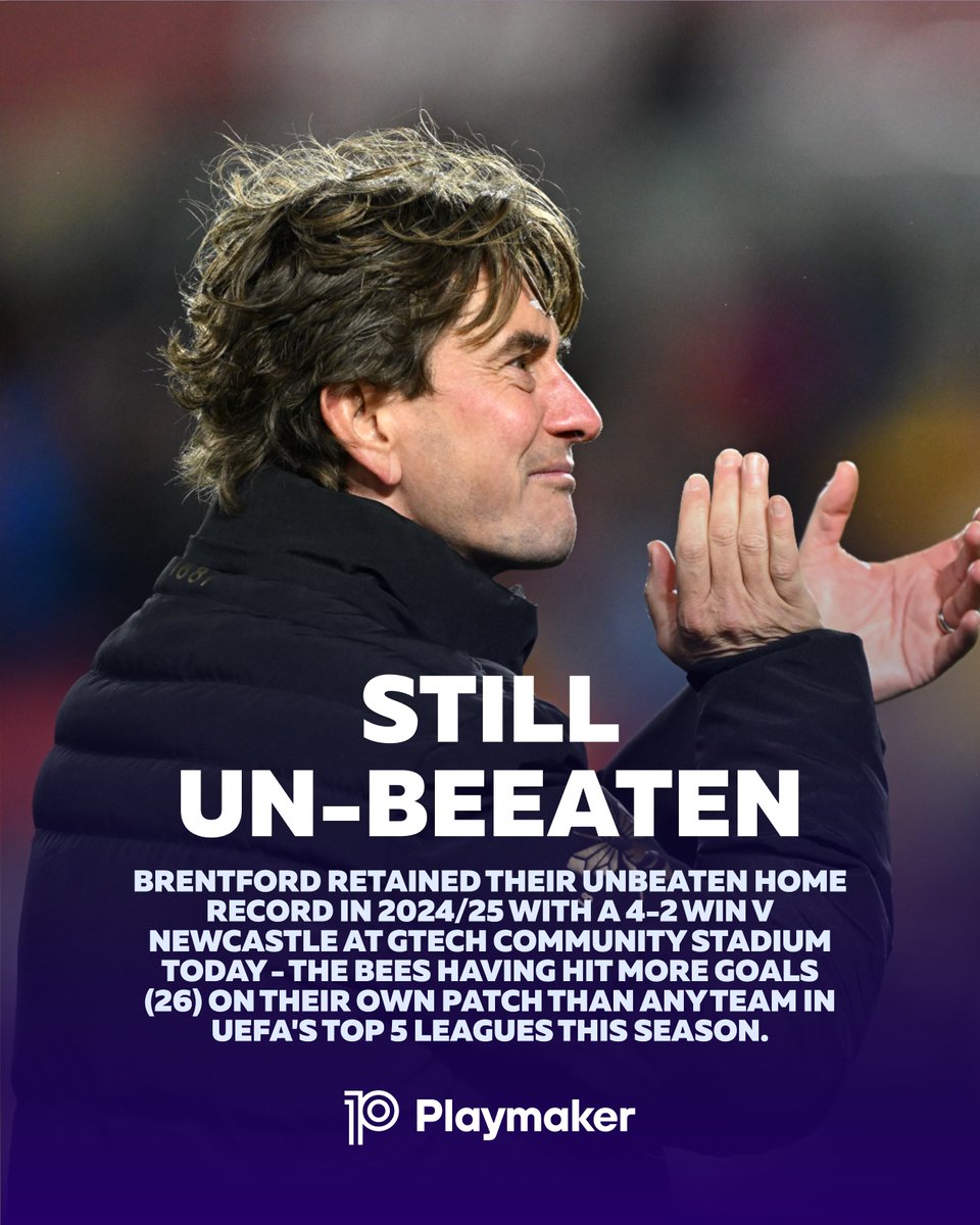 📈 Most HOME goals this season (Uefa 'Top 5' leagues):

26⚽️: 🐝BRENTFORD🐝
22⚽️: Atalanta
21⚽️: PSG
20⚽️: Real Madrid 
19⚽️: Barcelona, Borussia Dortmund, Inter

#BrentfordFC <a href="/BrentfordFC/">Brentford FC</a>