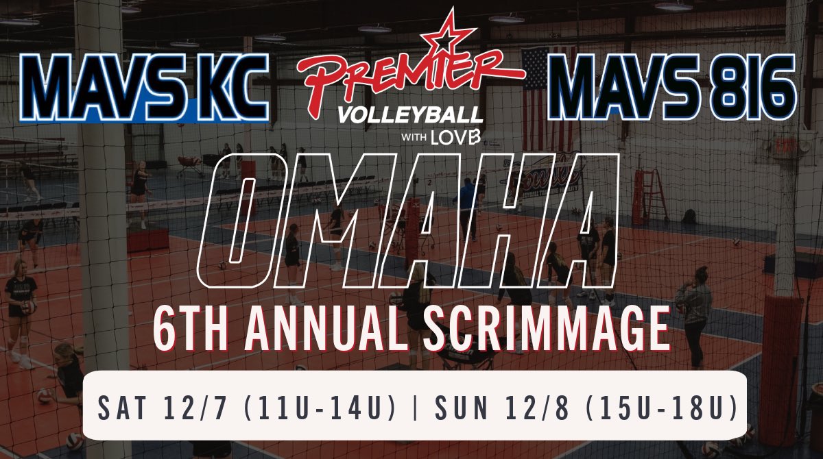 THIS WEEKEND IN OMAHA! 

Welcome back <a href="/MAVS_Volleyball/">MAVS Volleyball</a> and <a href="/Mavs816/">MAVS 816 Volleyball</a>!!

📍The Courts Volleyball Training Facility

Recruiting Interest? Email michelle@premiervolleyball.org