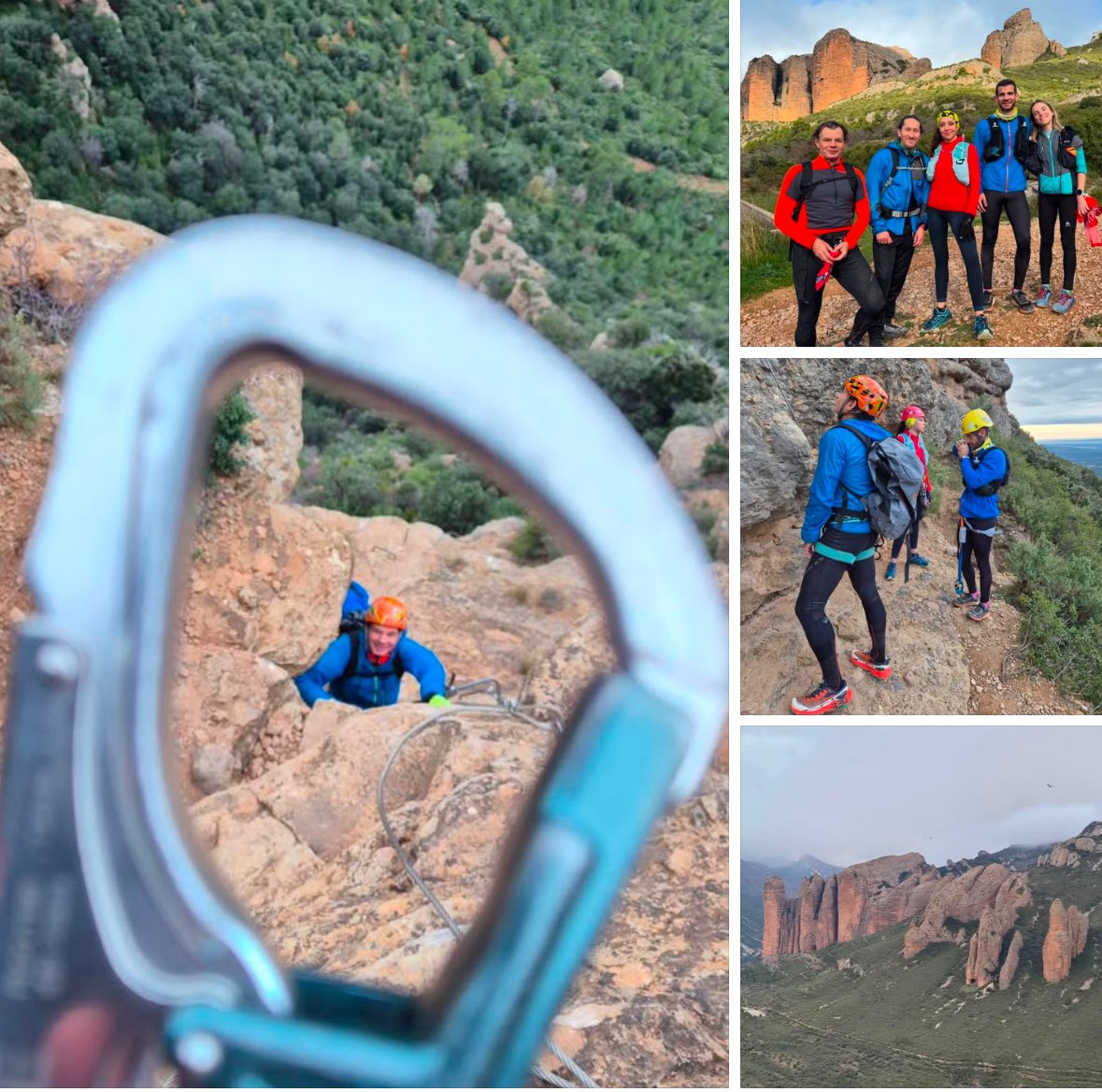 moxigeno's tweet photo. FERRATA MIRADOR DE LOS BUITRES, RIGLOS (K3) 
Bonita mañana por esta clásica equipada con clavijas y alguna grapa junto a Layla, María, Vlady y Sergio. Más como esta 🤜🏻🤛
https://t.co/vC4nYNFaUI 
#viaferrata #riglos 
📸 @Vladytrail 
📸 @CarrerasMontana https://t.co/OwC7NzzHPu
