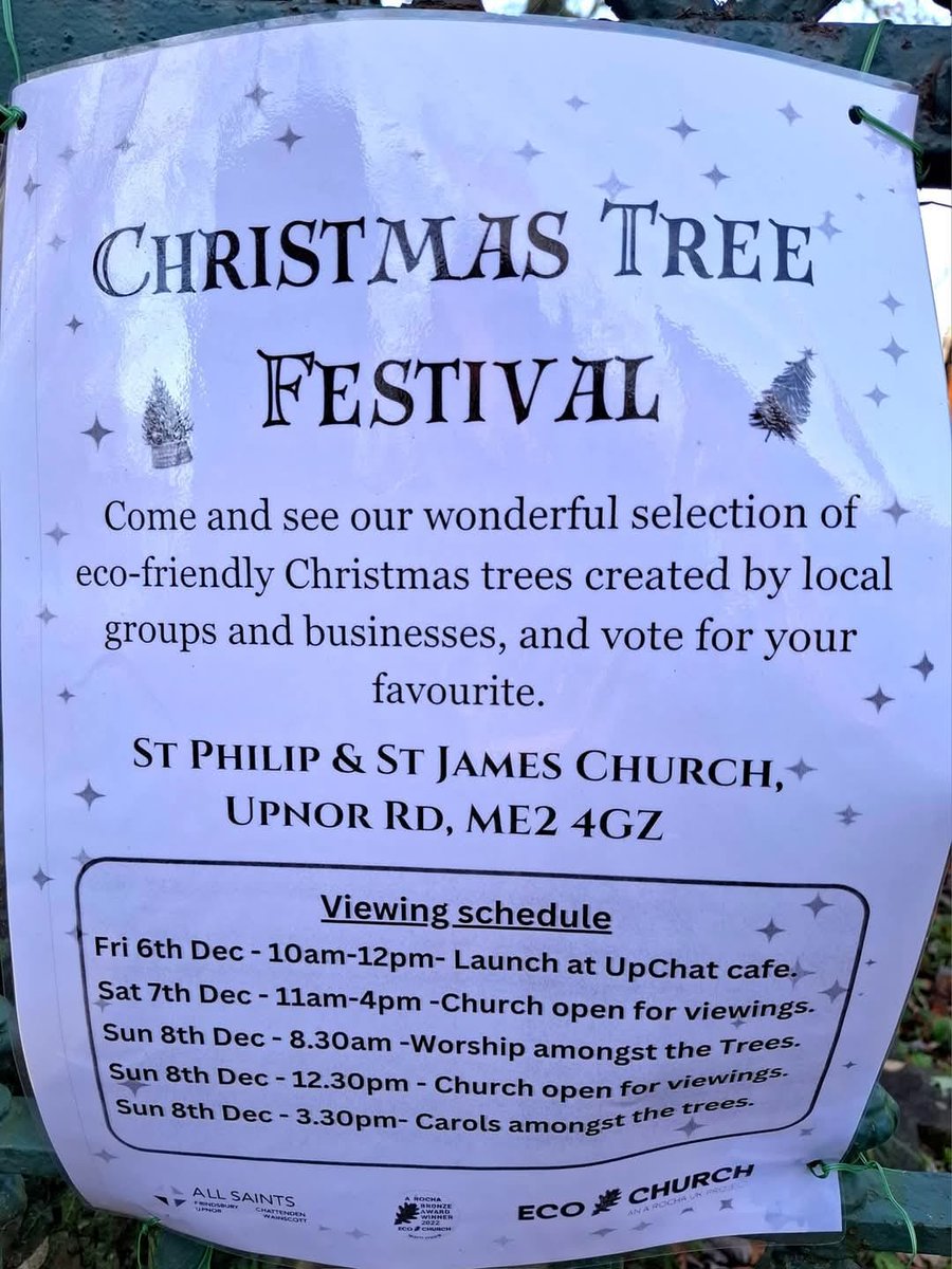 michaelpearcehp's tweet photo. With Chattenden Parish Councillor Fatima Mitchell yesterday for the first day of the Christmas Tree Festival (with a difference) at St. Philip and St. James Church in Upnor.
#Upnor #HooPeninsula #Rochester #Kent https://t.co/oahqlaDjPj