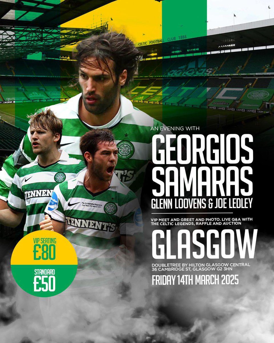 I’m really looking forward to sharing a stage with Georgios Samaras, Glenn Loovens and Joe Ledley in March.

To win 2 VIP tickets to this event, just repost &amp; tag a friend who’d enjoy the night.

🎟️ Tickets are available now: events.bookitbee.com/exclusive-even…