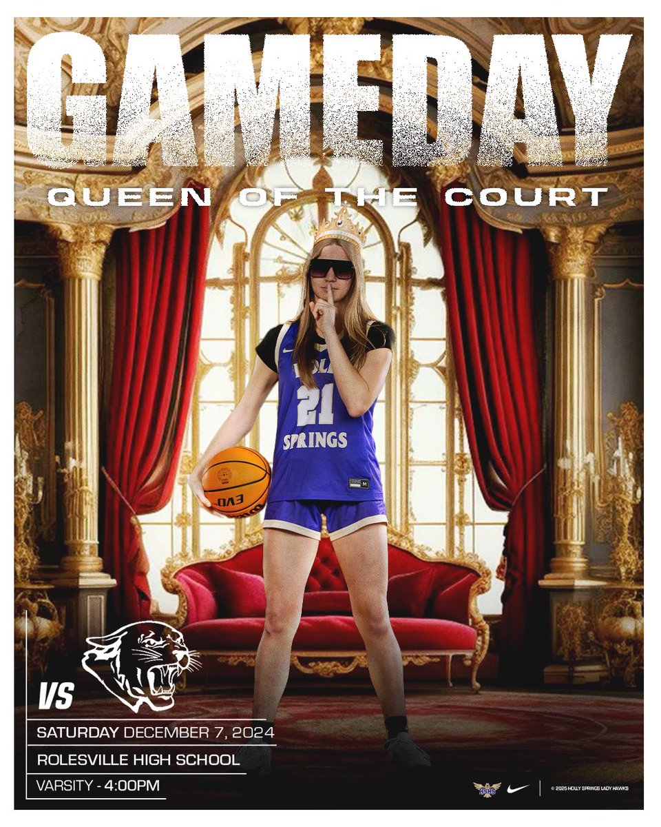 HSLadyHawksWBB's tweet photo. In less than 24 hours, itβs game day again! Meet us at Rolesville High School today at 4:00P as we take on Wake Forest. See you there! #QueensOfTheCourt @PurpleCrazeHSHS @HSHSMBB @HSHawksAD @HSHSnews https://t.co/Caq1iSSYVS