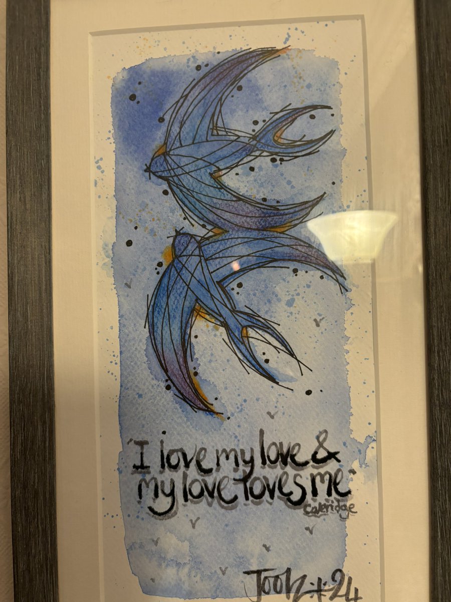 For my 40th <a href="/bcfccoxi/">mick cox</a> had this artwork commissioned based on a Coleridge poem. In July, Mick got one bird tattooed and three weeks ago, I got the other! Love them and him!! Thanks <a href="/JoolzDenby/">Joolz Denby</a>