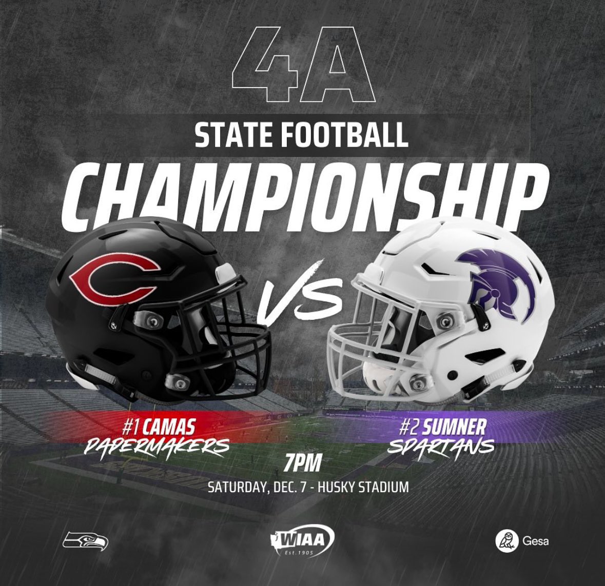 The big 4A State Football Championship is tonight at 7 at Husky Stadium. Lacamas Magazine will be providing game updates from the sidelines but you can also watch it here: nfhsnetwork.com