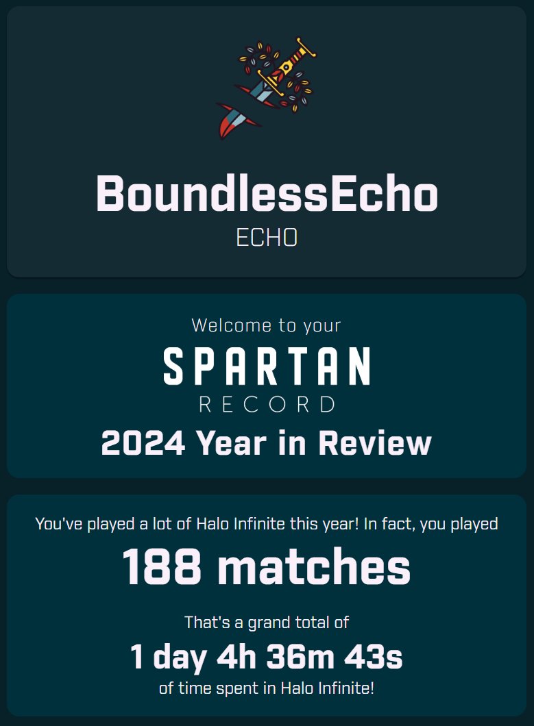 Spartan_Record's tweet photo. 🗓️ Are you ready for your Halo Infinite Wrapped? https://t.co/ANvCmzRIF1's first ever Year in Review is coming soon!

Powered by @gruntdotapi 

#Halo #HaloInfinite https://t.co/MHwyDA70Pn