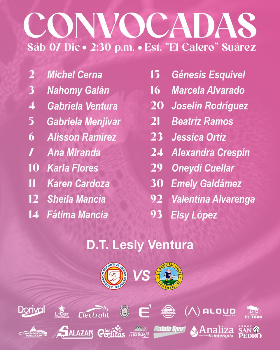 ADIMetapanFsv's tweet photo. Las Convocadas para las semifinales. ⚔️Ⓜ️
#Proyecto1 #ADIMetapán https://t.co/LWNyKpZo6l