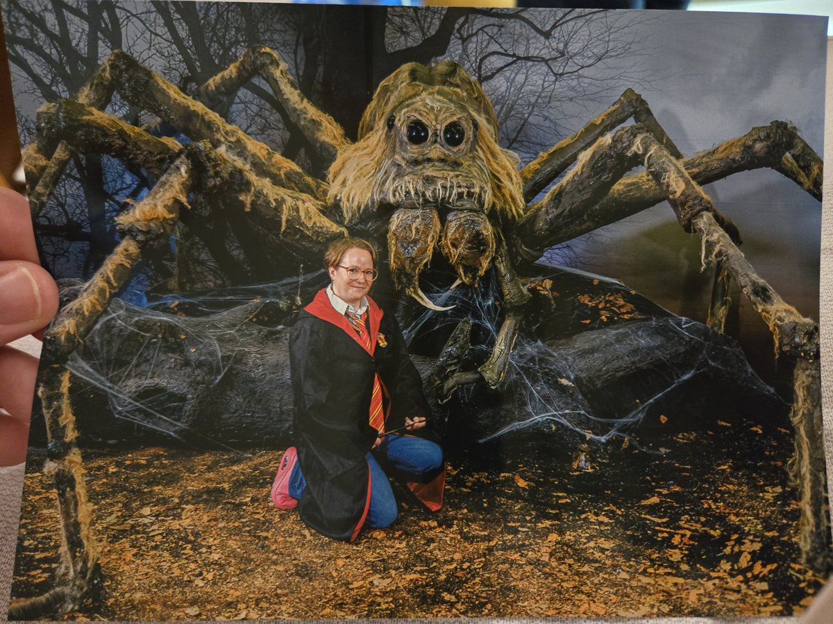 JennyTS86's tweet photo. I've met Aragog today 😊 @GermanfilmCon #germanfilmcomiccon https://t.co/KZnxODt685