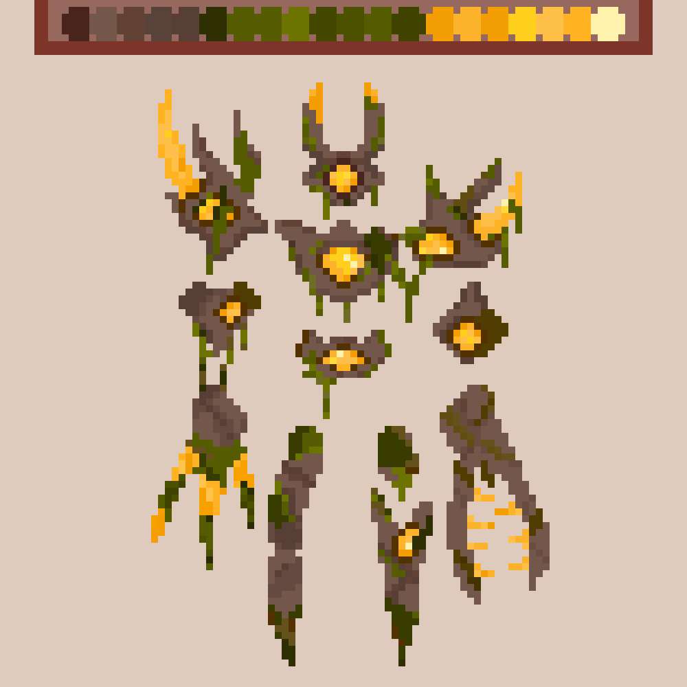 Mopeypixels's tweet photo. A remake of an old drawing, thunder golem!
#pixelartist #pixelart #aseprite https://t.co/oiKW9JSQAK