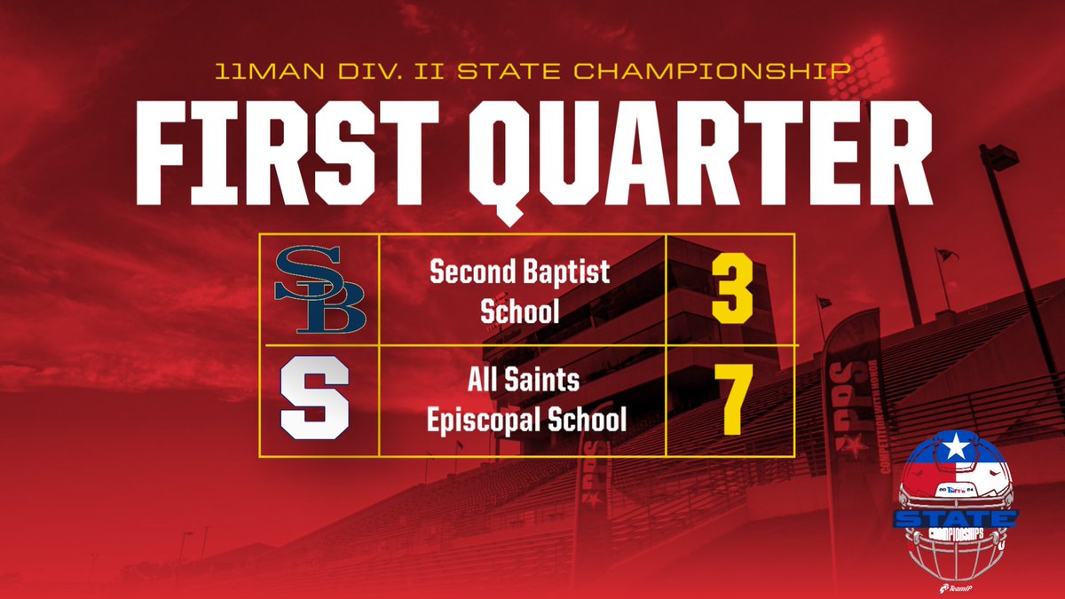 First Quarter 11-Man Division II State Championship Score🏈