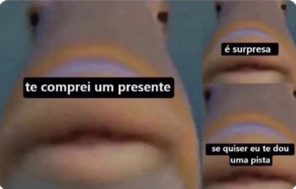 eu fazendo surpresa: