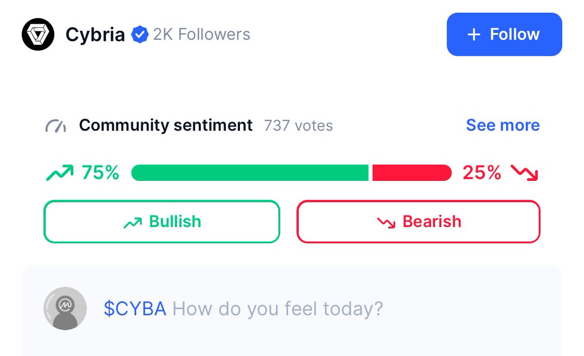 We are bullisshhhh 🐂🔥🔥🤛
<a href="/CoinMarketCap/">CoinMarketCap</a>  #cyba #cybaarmy #cybascan #layer2 #BullishAF #cybria