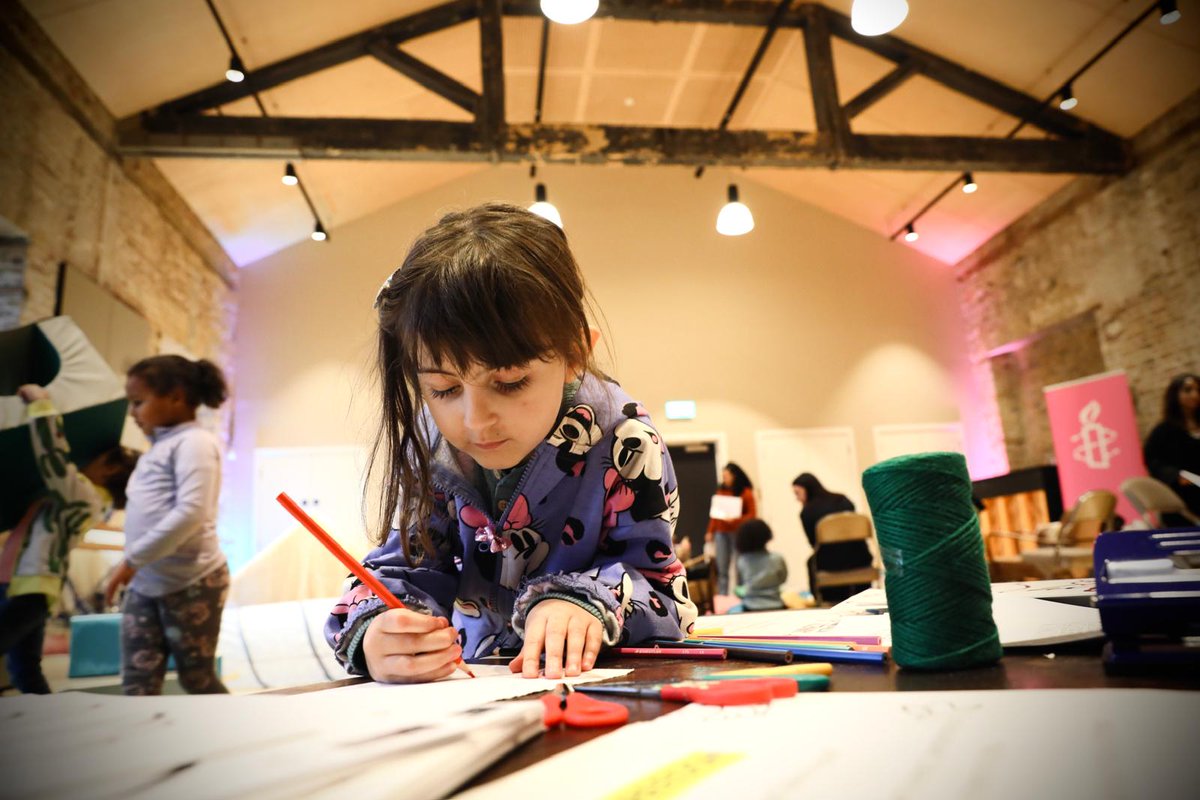 AmnestyUK's tweet photo. Today, hundreds of people have come together at #Amplify - Amnesty’s first-ever and sold-out human rights festival.

It's been a day of creativity, discussions and workshops to learn and be inspired by campaigners from across the country and around the world. https://t.co/3YbJky6HG0