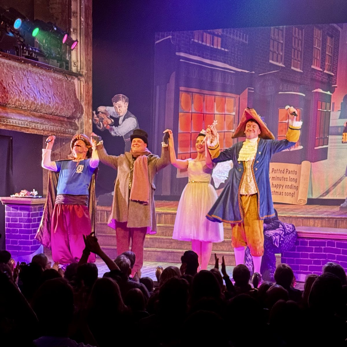 We had a blast at press night last night &amp; our wonderful audiences, show and venue teams have made it through the storm for the show to go on (twice) today.

Here are <a href="/Daniel_Veronica/">Daniel Clarkson (he/him)</a>, <a href="/ActorJeff/">Jefferson Turner</a>, @MarieClaireWood and #SammyJohnson at the rapturous curtain call.

On until 4 Jan.