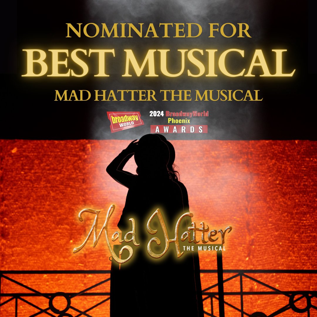 HatterMusical's tweet photo. WE ARE THRILLED TO BE NOMINATED FOR THE BROADWAY WORLD PHOENIX AWARDS📷
PLEASE vote for the Mad Hatter the Musical @BROADWAYWORLD Pheonix Awards in 11 categories and 14 nominations.  

Vote today

https://t.co/iQK3a840QX
Closes December 31, so Hurray, don't be late ✨🎩 https://t.co/eP5q15r1gI