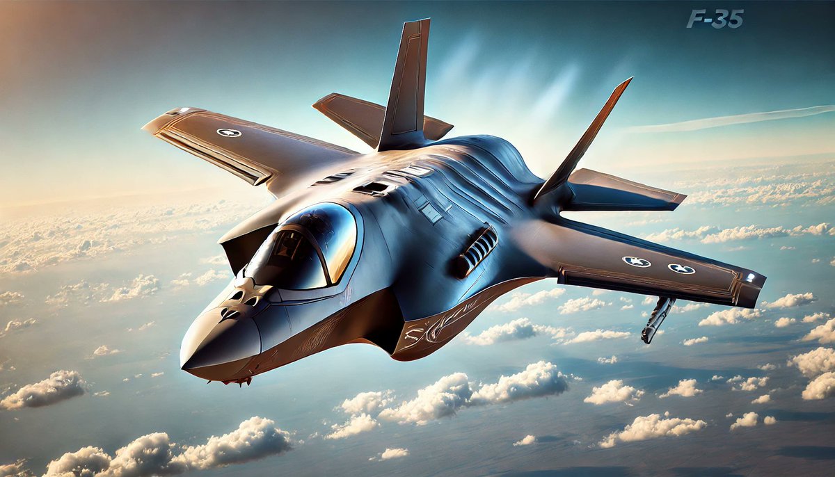 "Los cazas F-35 son considerados los aviones más avanzados del mundo. Su capacidad de sigilo y sensores de última generación los convierten en el núcleo de las fuerzas aéreas modernas. 🇺🇸✈️ ¿Sabías que cada uno cuesta más de $80 millones? #F35 #Defensa"
