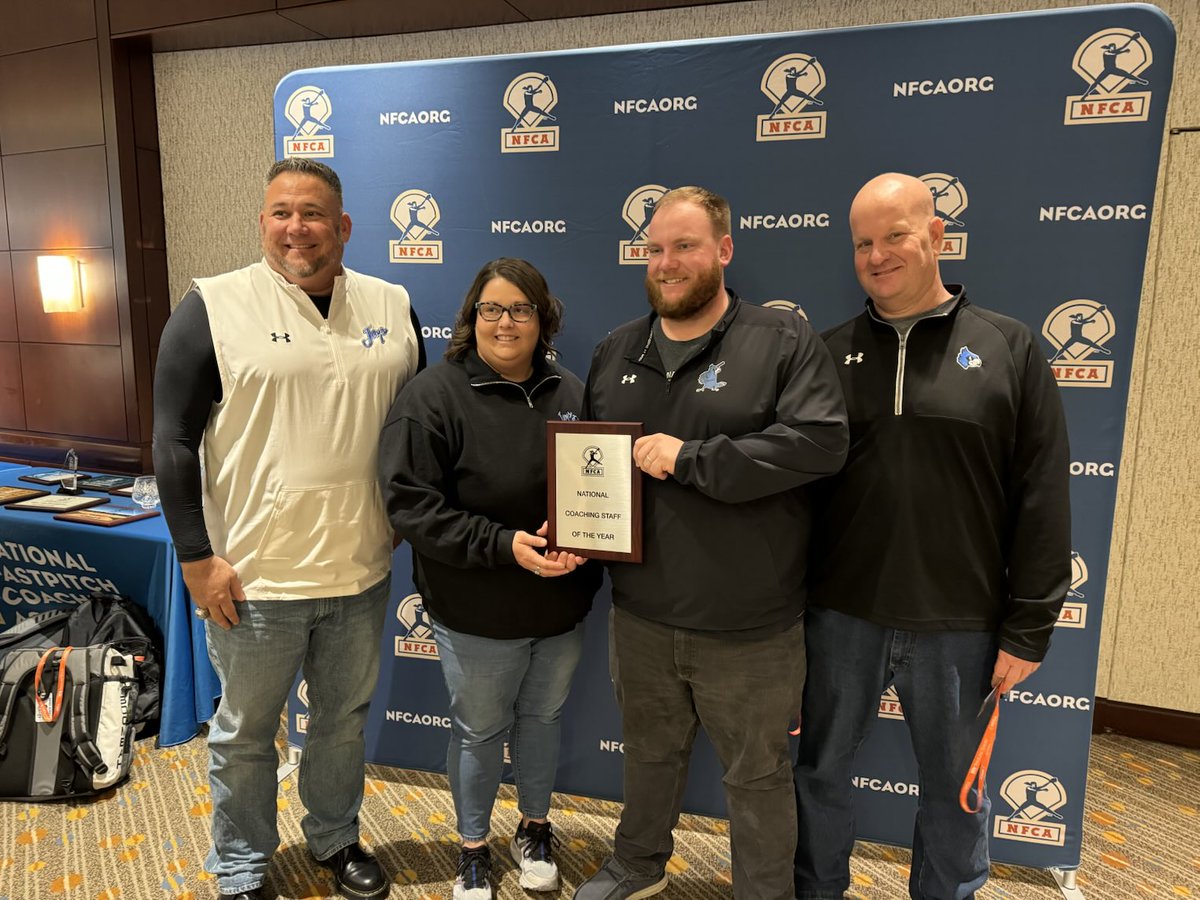 WHSBlueJays's tweet photo. Congratulations to OUR Softball Program for receiving the NFCA Coaching Staff of the Year award! https://t.co/RIO3djPxFo