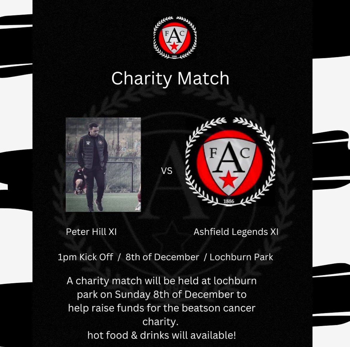 Peterhill95's tweet photo. A better day to watch football tomorrow come down and help raise money for the beatson cancer charity and watch some mediocre football getting played @OurAshfield @Maryhill_FC https://t.co/gc5XBkTStV