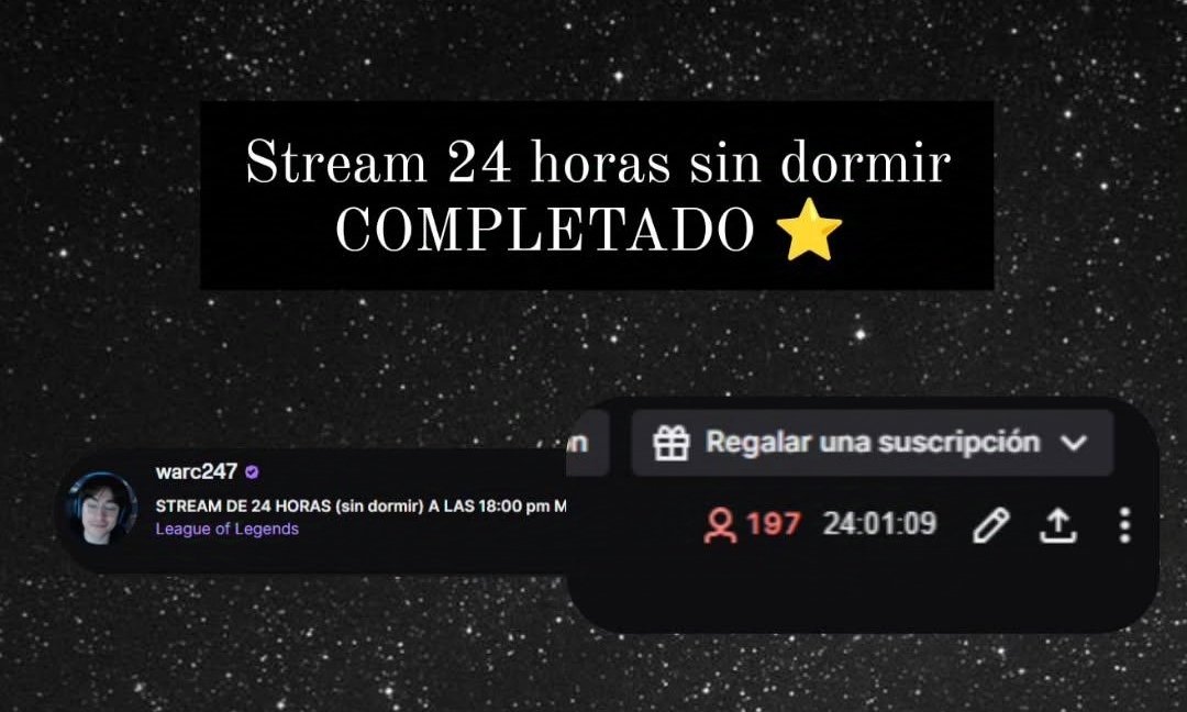 24 horas en stream sin dormir completadas XD